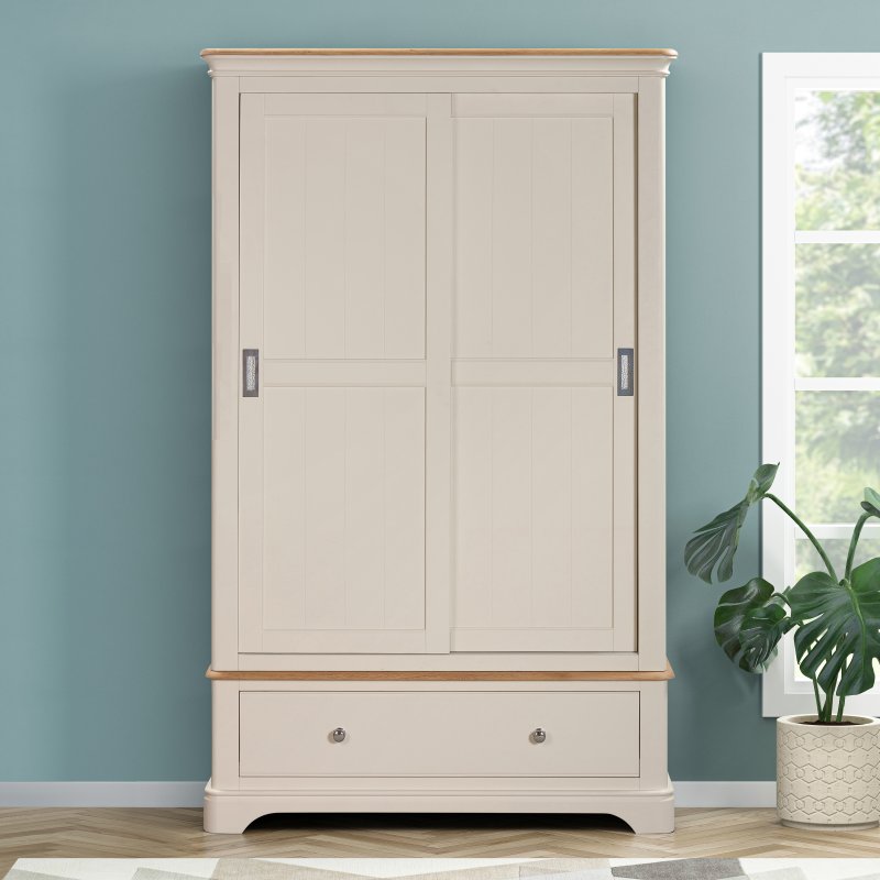 Aldiss Own Avignon Double Wardrobe with Sliding Doors & 1 Drawer