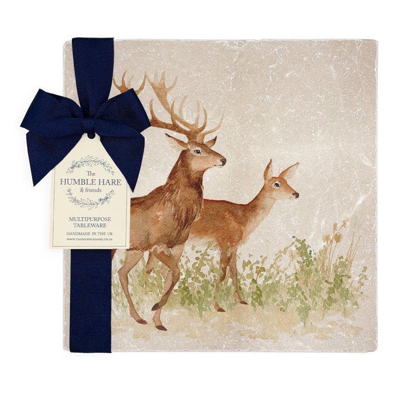 The Humble Hare Doting Deer Medium Platter in packaging