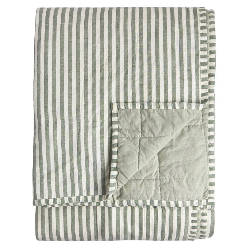 Yard Yard Hebden Stripe Bedspread Forest/Bay