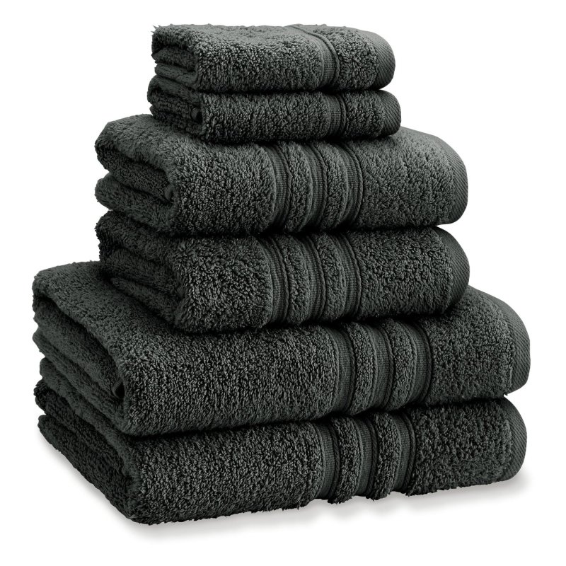 Catherine Lansfield Zero Twist Towels Charcoal