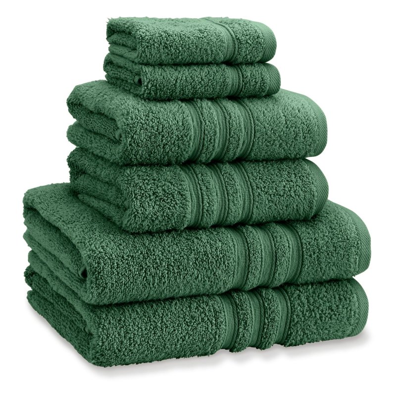 Catherine Lansfield Zero Twist Towels Dark Green