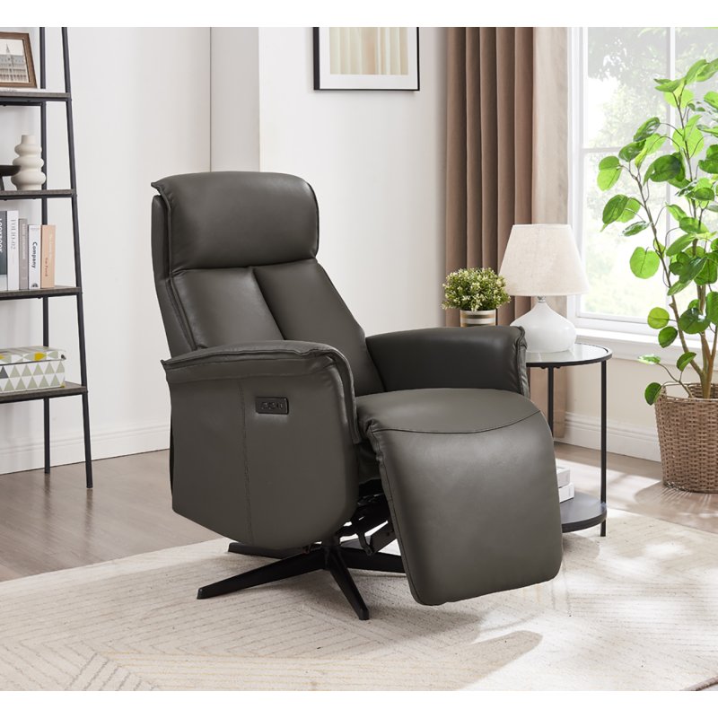 Aldiss Own Riya Power Recliner Accent Chair in Ash