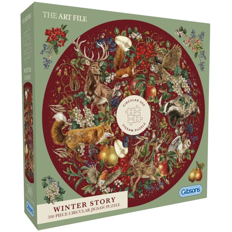 Gibsons Winter Story 500pc Circular Puzzle
