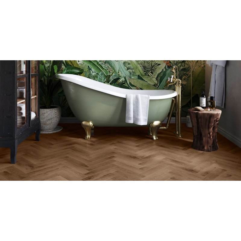 Invictus Invictus Primus Royal Oak Dryback Parquet Flooring in 40 Mocca