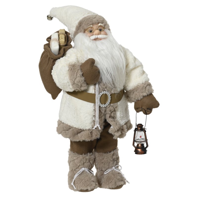 Kaemingk Natural Santa With Lantern