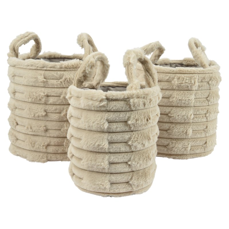 Kaemingk Decorative Round Basket Natural