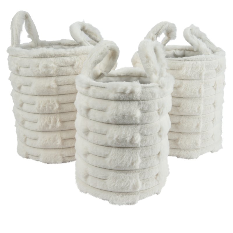 Kaemingk Decorative Basket Round White