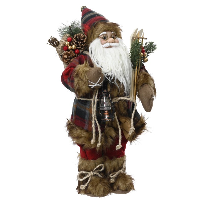 Kaemingk Santa With Check Cloak