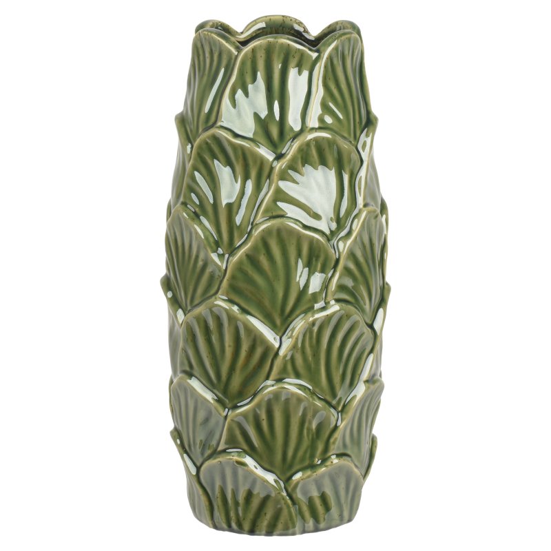 Kaemingk Green Glazed Vase Large