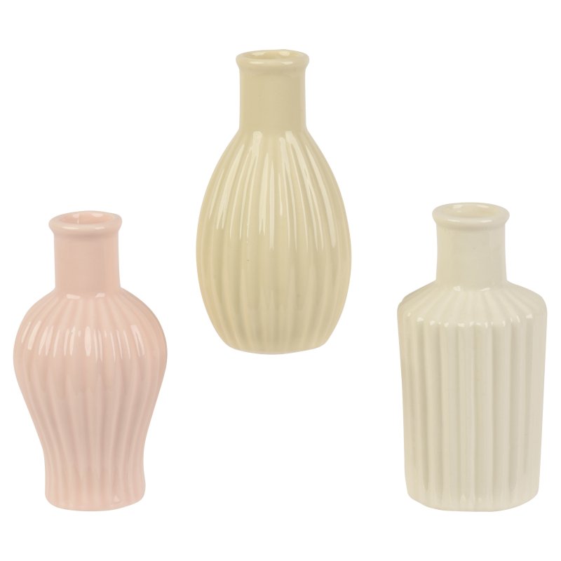 Kaemingk Short Pale Porcelain Vase Assorted