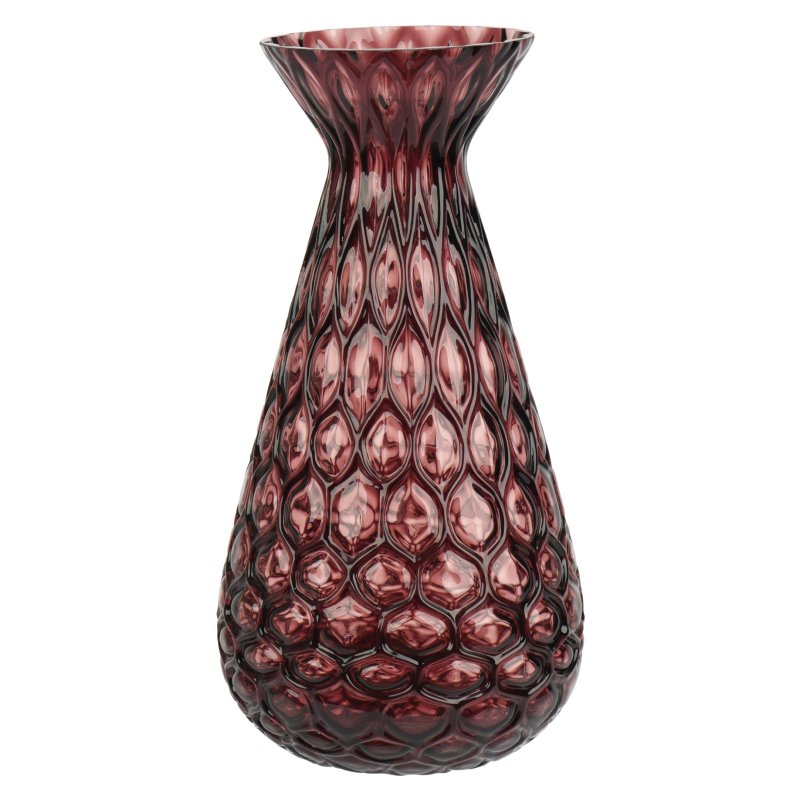 Kaemingk Dark Pink Glass Vase