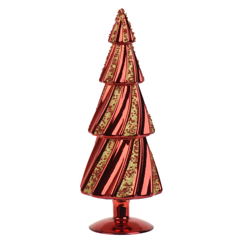 Kaemingk Red Swirl Glass Tree
