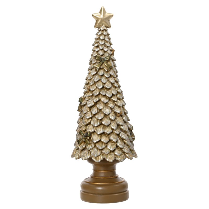 Kaemingk Polyresin Glitter Tree Gold Large