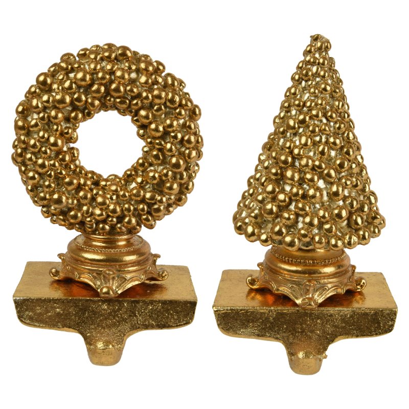 Kaemingk Stocking Holder Gold Assorted