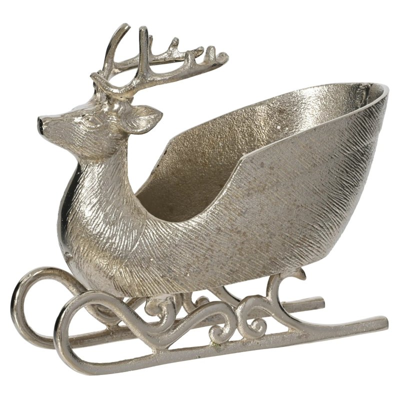 Kaemingk Aluminium Deer With Sleigh Bottle Holder