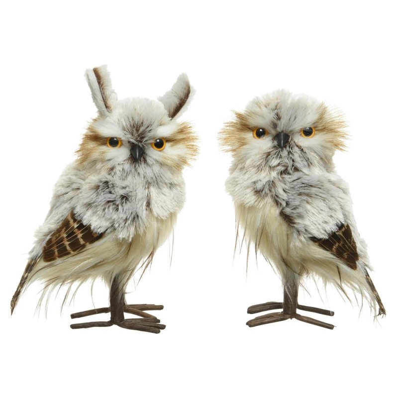 Kaemingk Feathered Owl Assorted