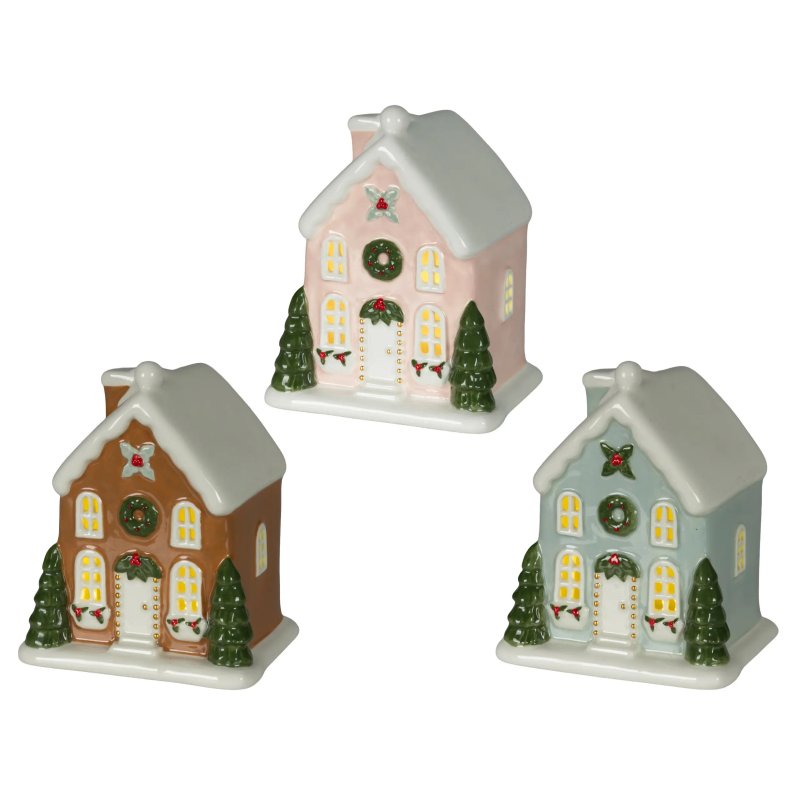 Kaemingk Micro LED Lit Houses Assorted