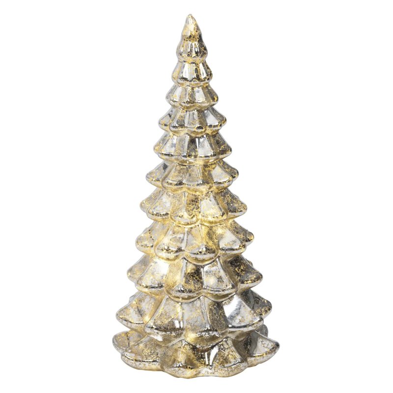 Kaemingk Micro LED Lit Glass Tree 21cm Silver