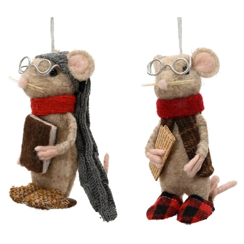 Kaemingk Felt Study Mouse Assorted