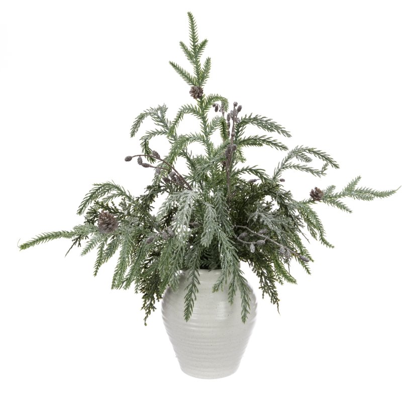 Floralsilk Sparkle Pine In Pot