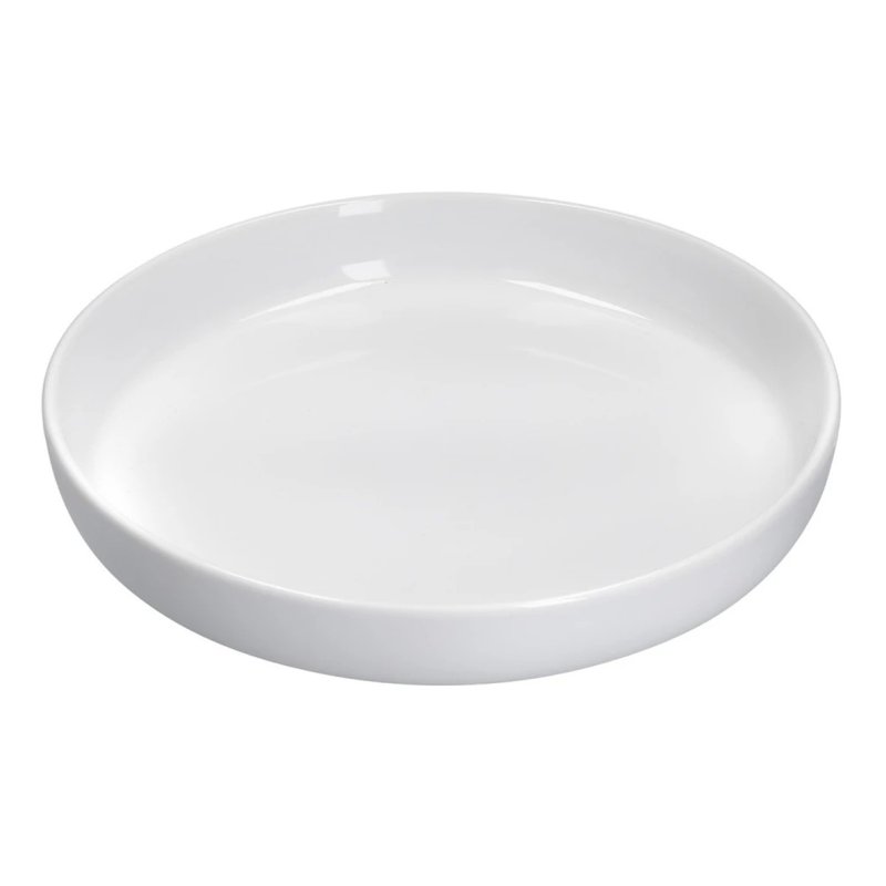 Mikasa Bergen Ice White High Walled 25cm Bowl Angled View