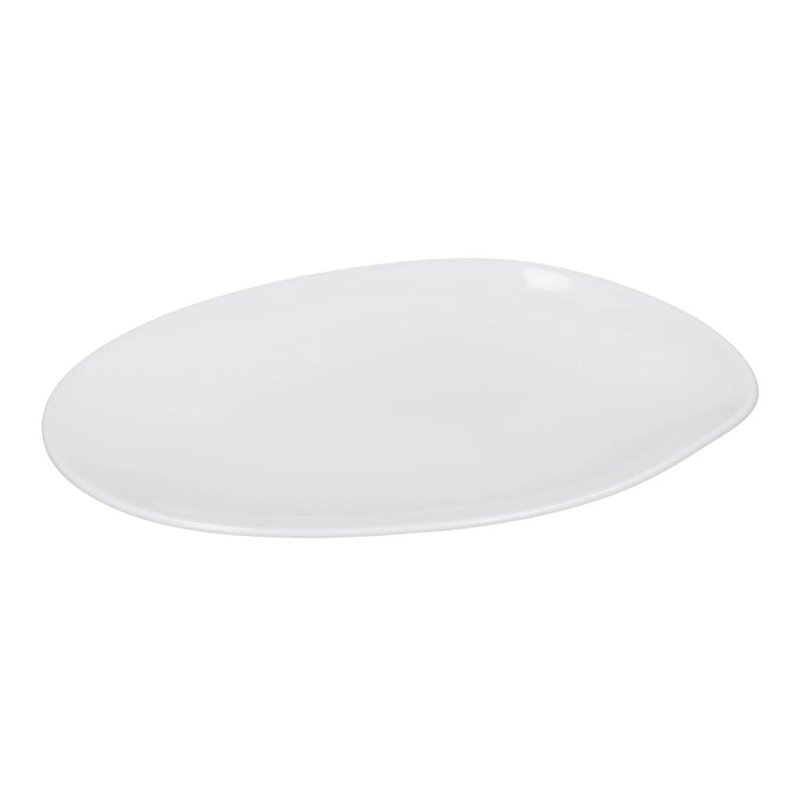 Mikasa Teardrop White Oval 22cm Platter Angled View