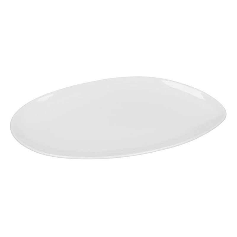 Mikasa Teardrop White Oval 27cm Platter Angled View