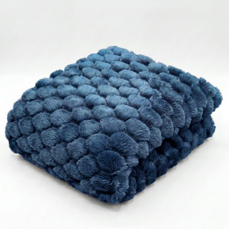 Deyongs Rosewick Soft Sculptured Throw Blue