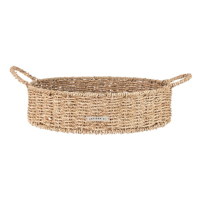 Artisan Street Round Seagrass Tray With Handles