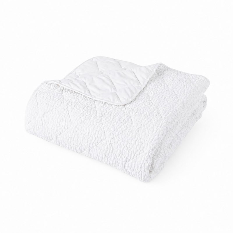 Catherine Lansfield Crinkle Seersucker Bedspread White