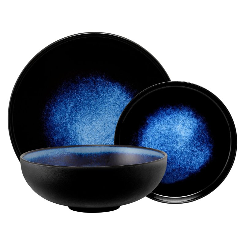 Maxwell Williams Caviar Midnight 12 Piece Coupe Dinner Set