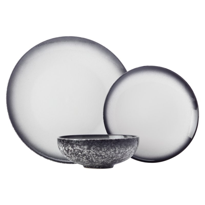 Maxwell Williams Caviar Granite 12 Piece Dinner Set