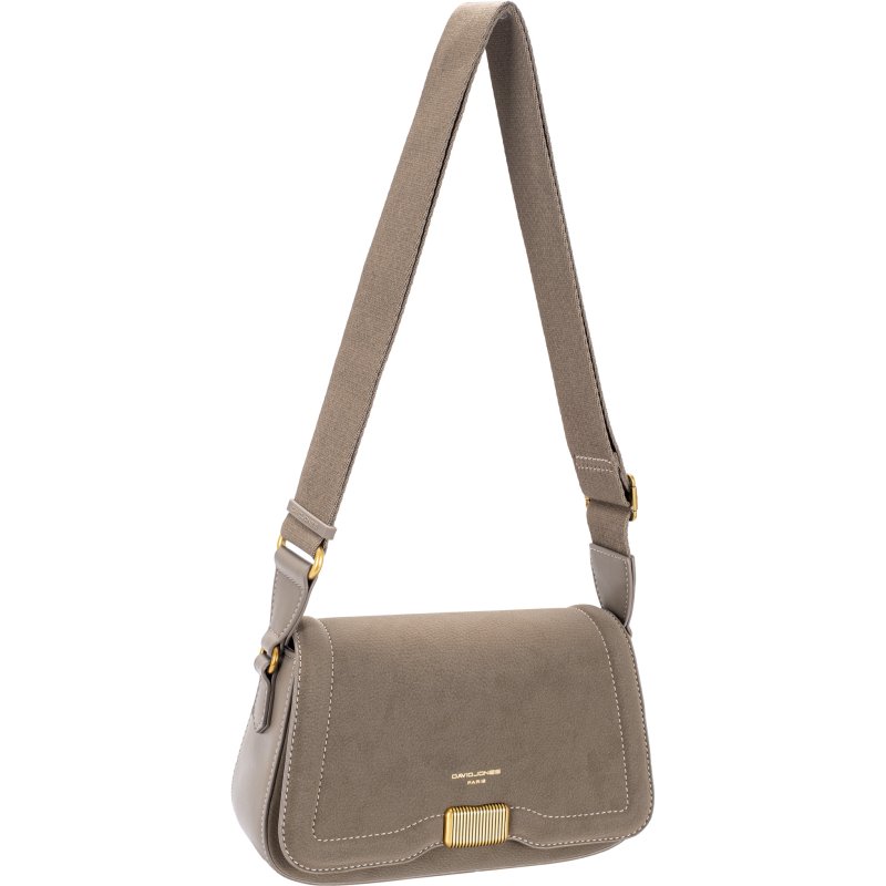 David Jones Full Flap Warm Grey Sand Bag