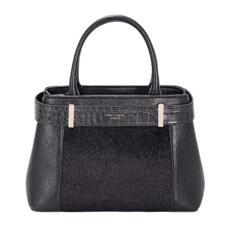 David Jones Croc Trim Black Bag