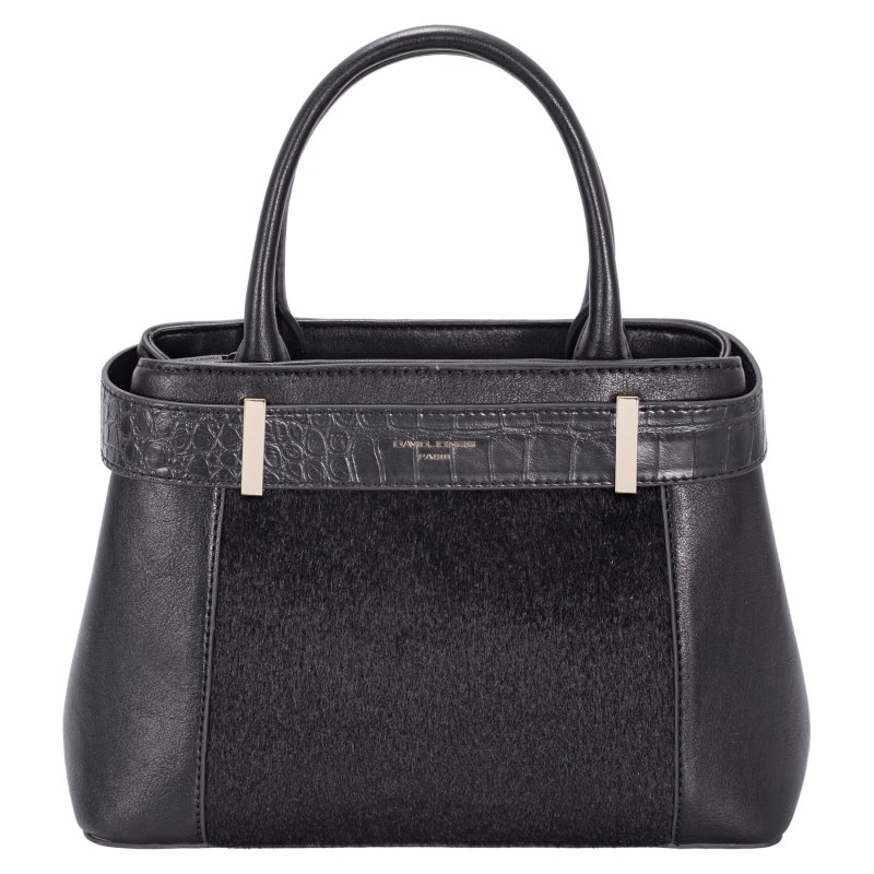 David Jones Croc Trim Black Bag