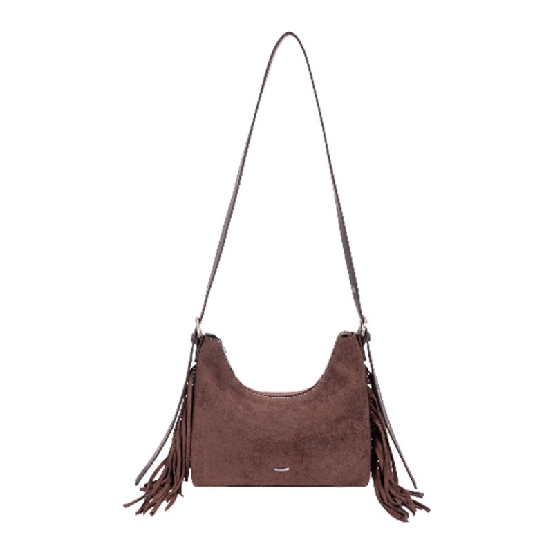 David Jones Fringe Chocolate Bag