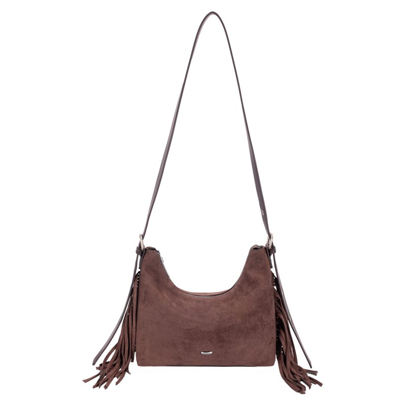 David Jones Fringe Chocolate Bag