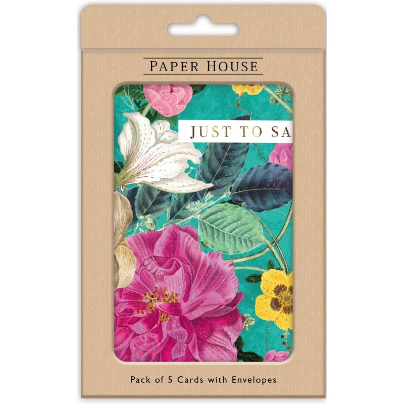 Bright Florals Thank You Pack Of 5 Cards