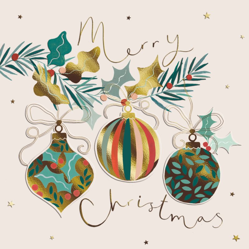 Paper House Paper House Christmas Baubles Pack of 10 Cards