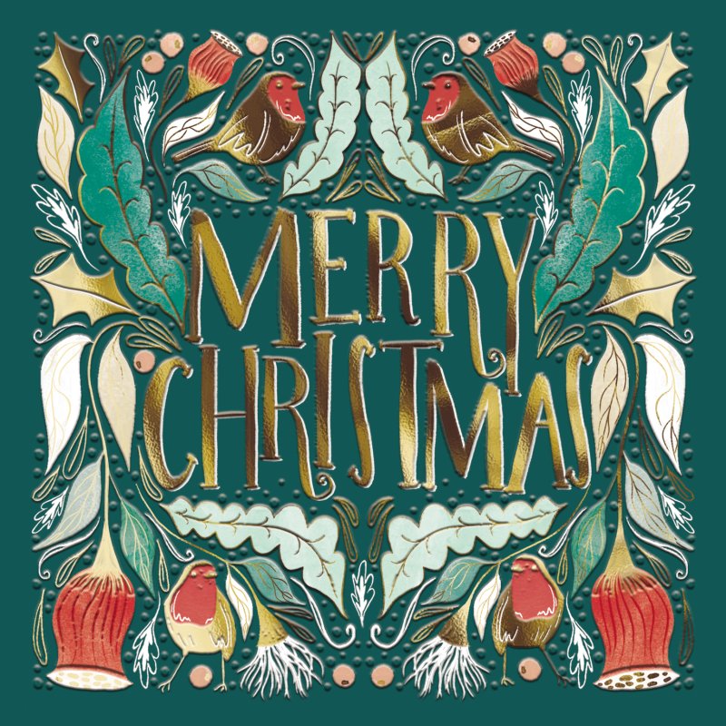 Paper House Paper House Merry Christmas Foliage Pack of 10 Cards