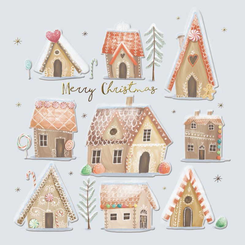 Paper House Paper House Pastelo Ginger Houses Pack of 10 Cards