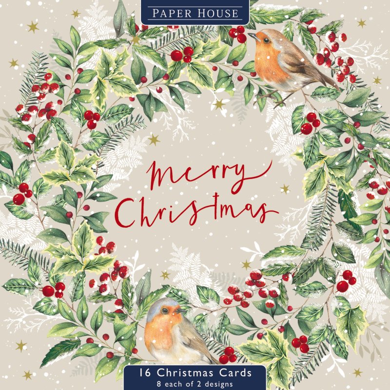 The Dark Room The Dark Room Foliage Tree & Wreath Pack of 16 Cards