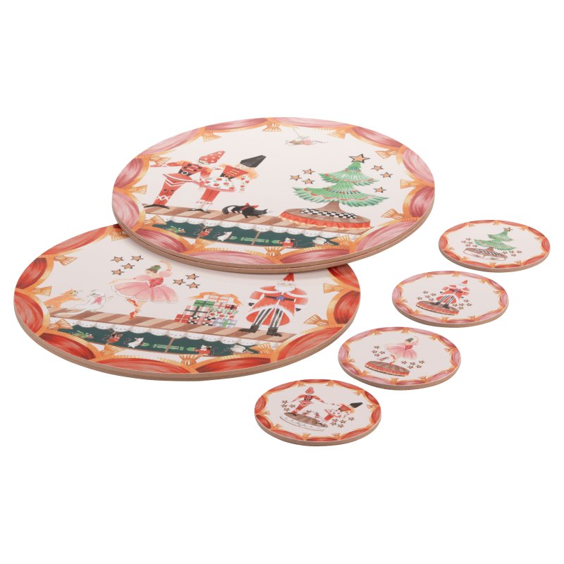 Cath Kidston Nutcracker Set Of 4 Placemats & Coasters