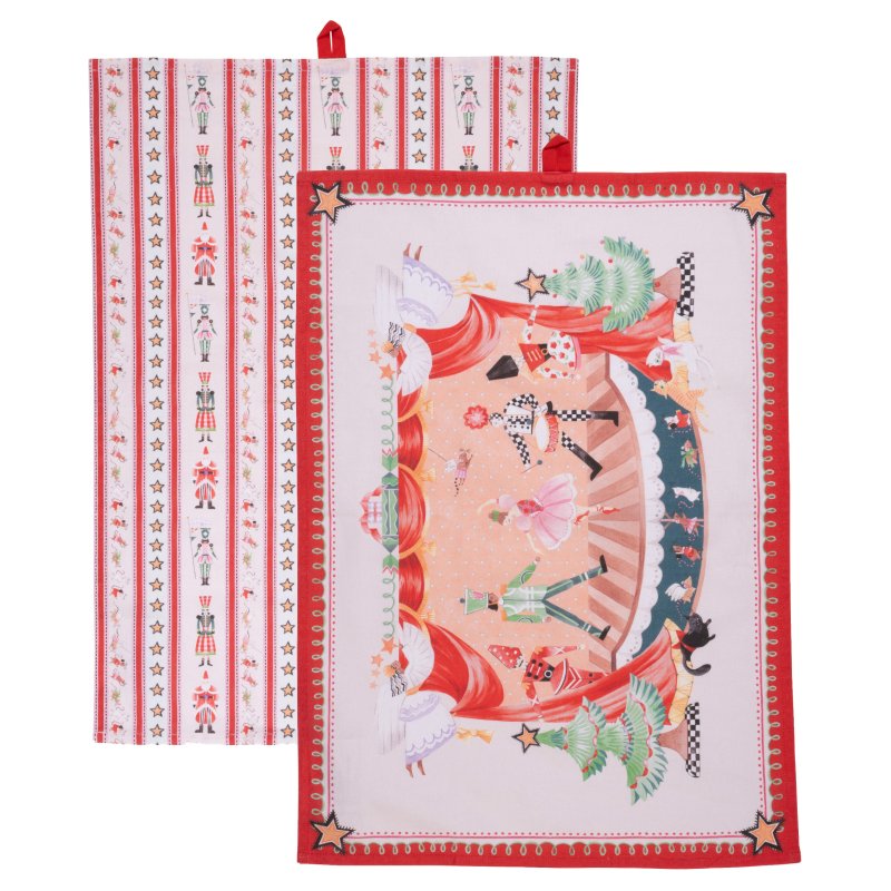 Cath Kidston Nutcracker Set Of 2 Tea Towels