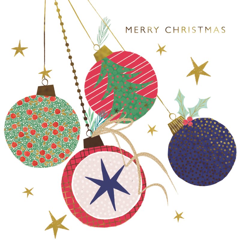 Paper House Paper House Baubles Pack of 5 Cards