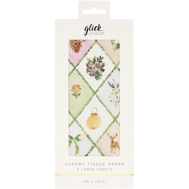 Glick Winter Weave Tissue Paper in packaging
