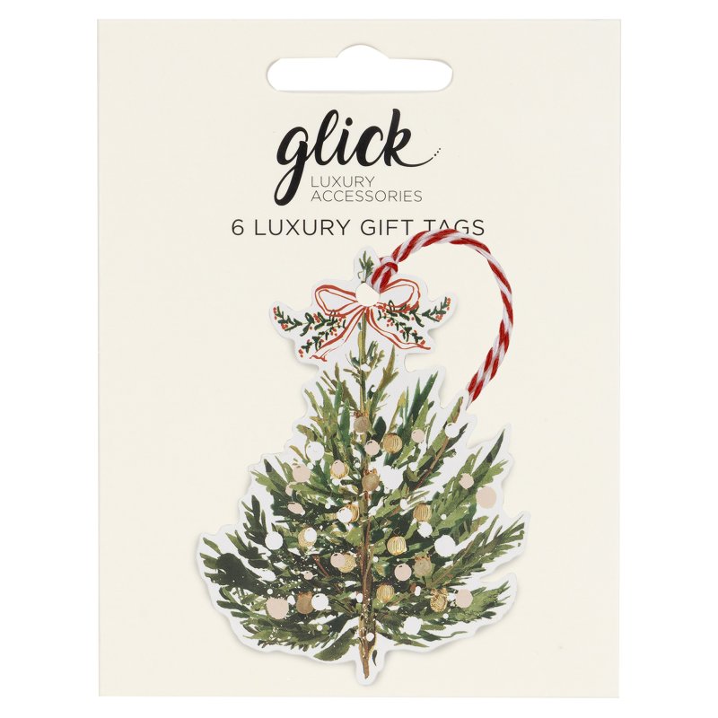 Glick Spruce Tree Gift Tag Pack Of 6