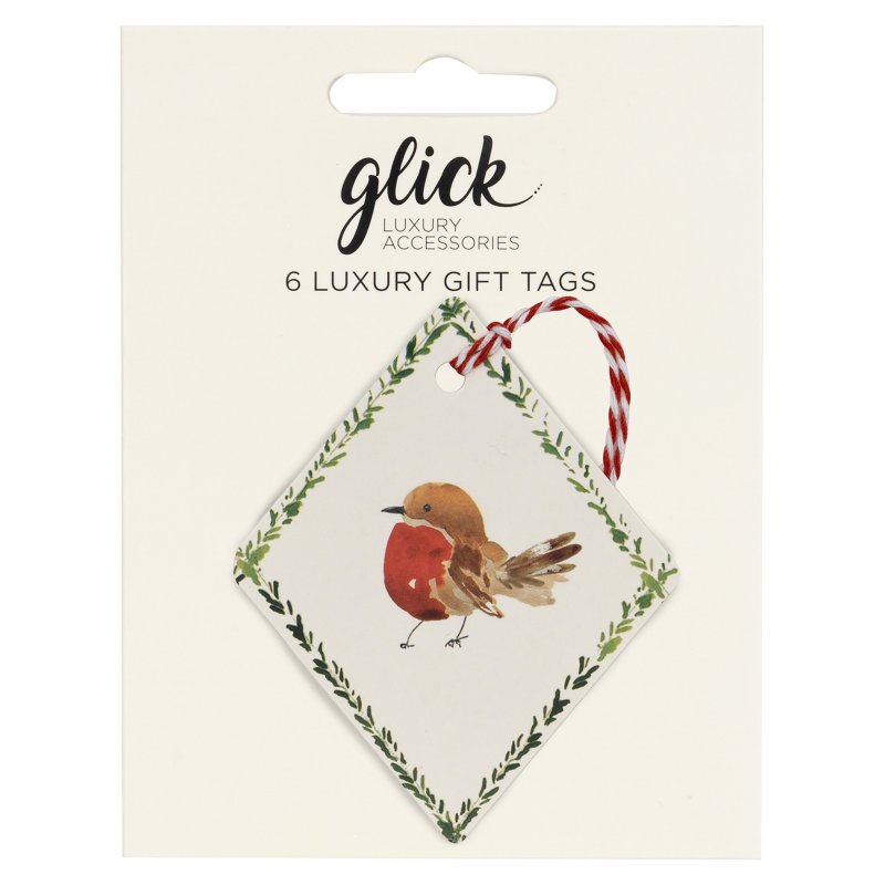 Glick Winter Weave Bow Gift Tag Pack Of 6