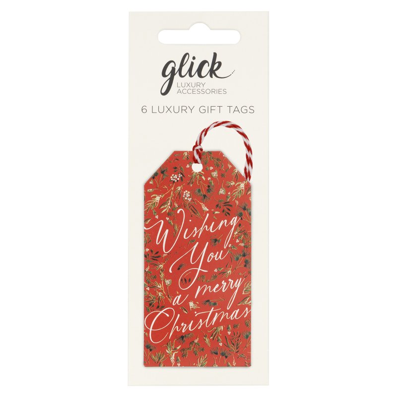 Glick Evergreen Embrace Gift Tag Pack Of 6