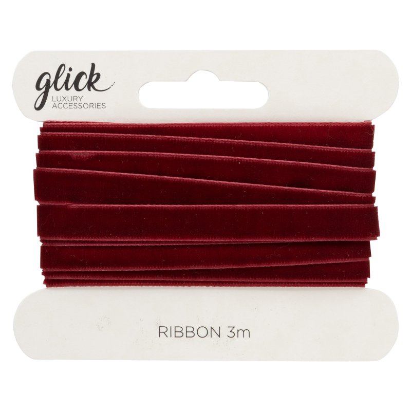Glick Burgundy Velvet Ribbon